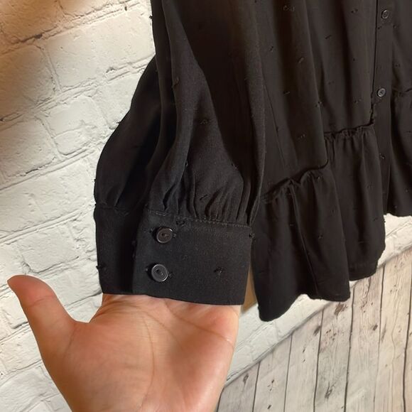 Zara Black Babydoll Dress Size Large - Picture 3 of 8